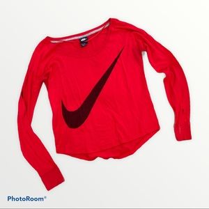 Nike red long sleeve shirt size M